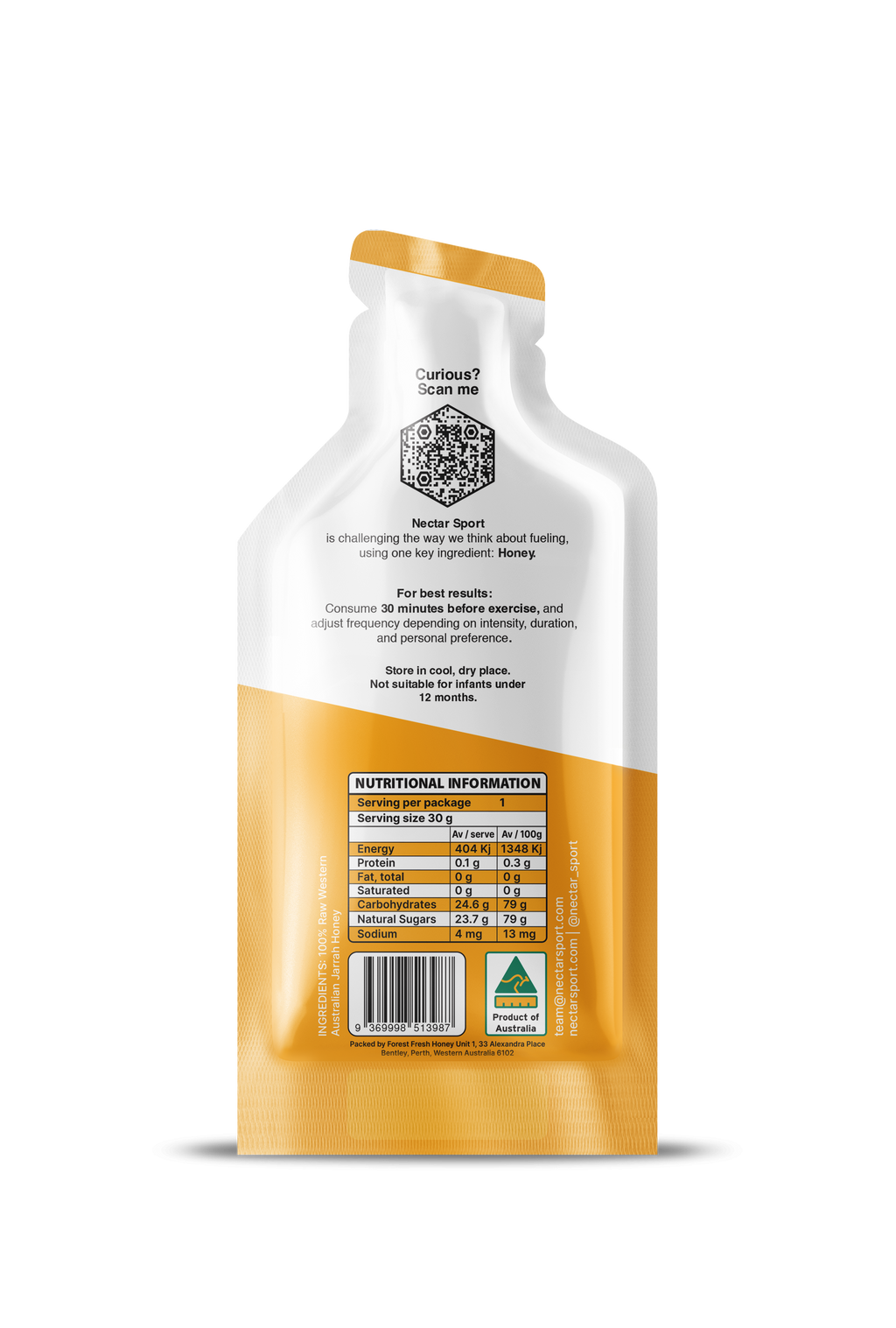 Raw Honey Energy Gel 12-Pack