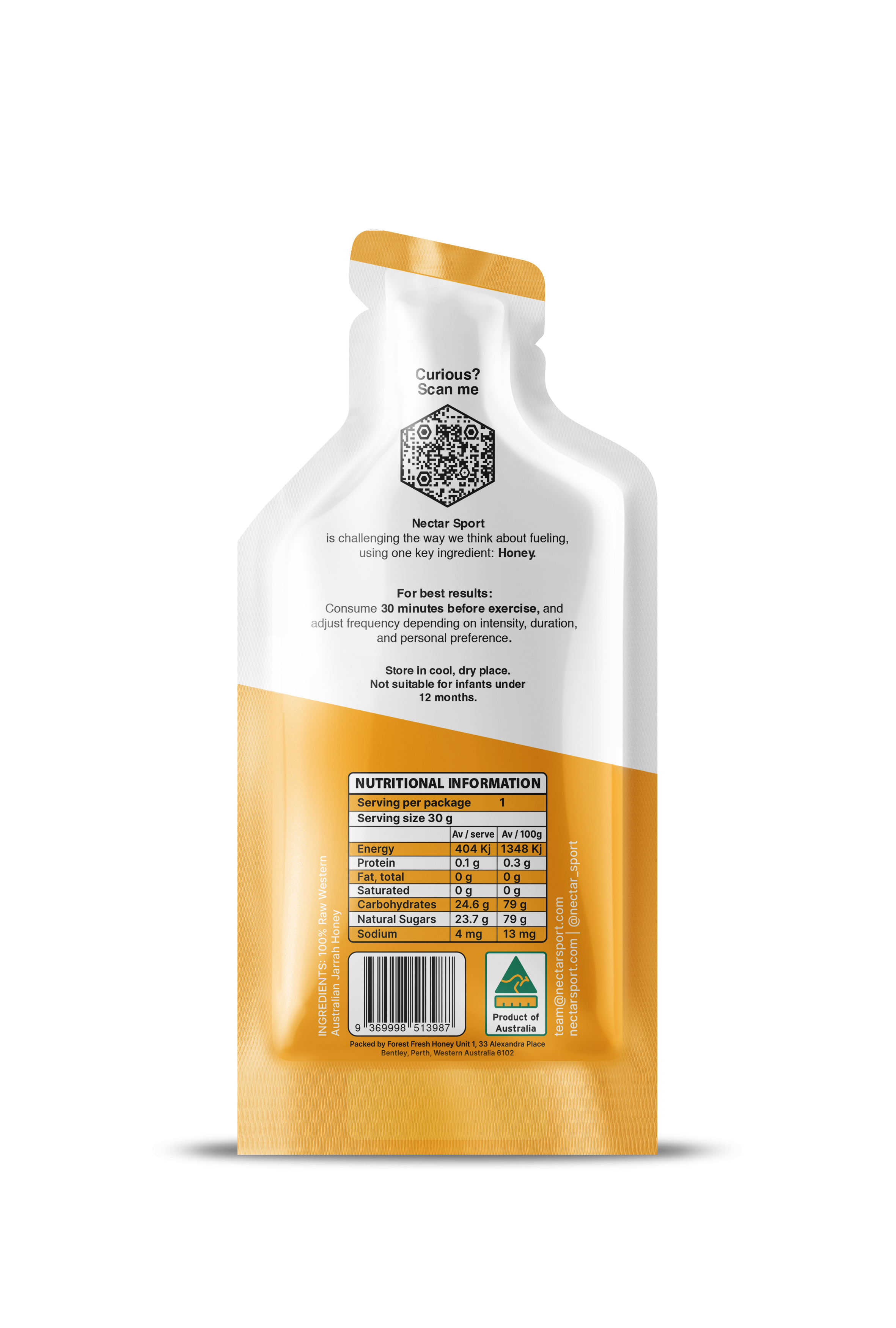 Raw Honey Energy Gel 24-Pack