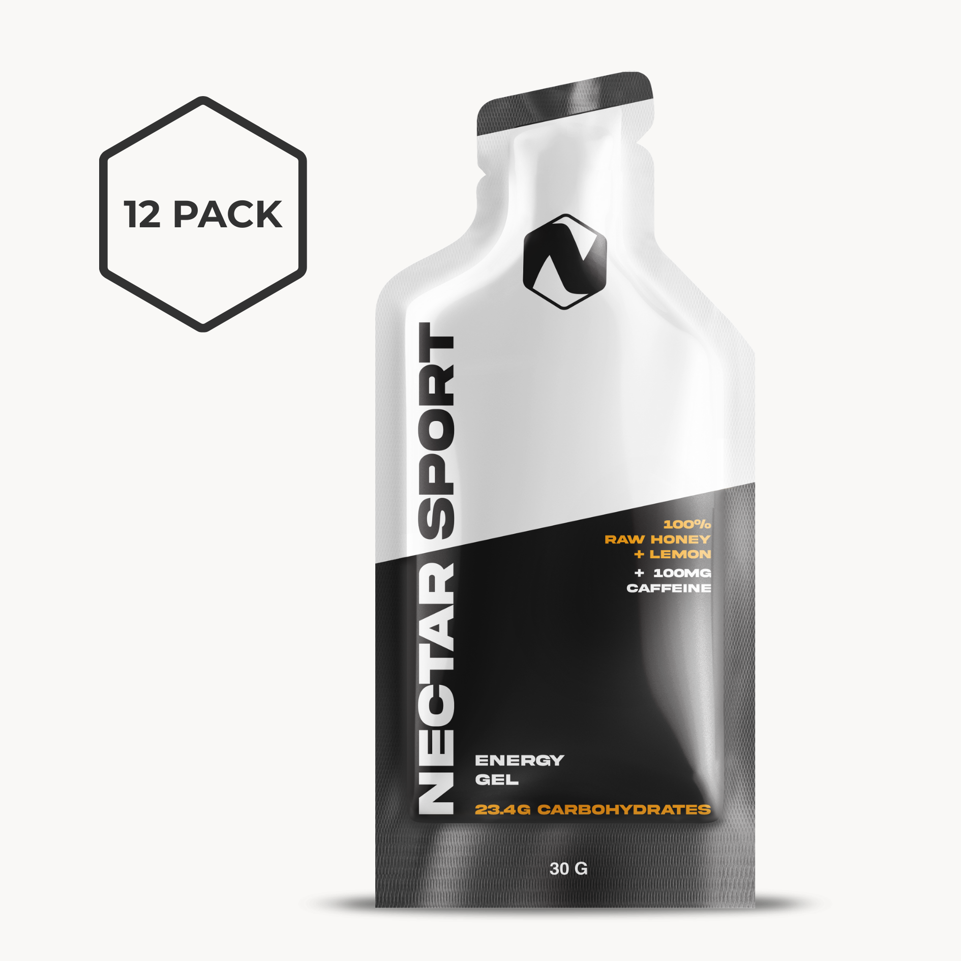 Raw Honey + Caffeine Energy Gel 12-Pack